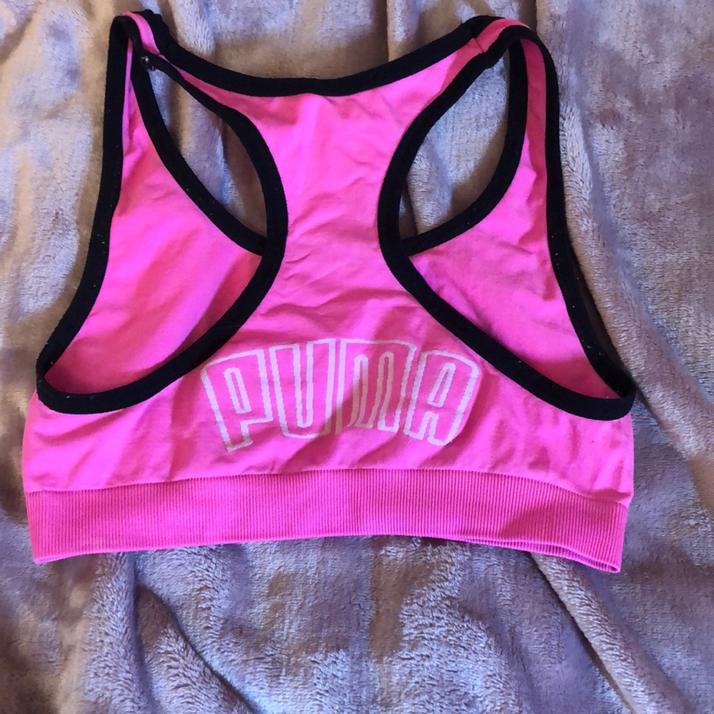 Pink sports bra
